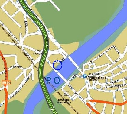 mappa moncalieri